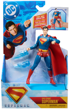 DC Comics Epic Strike mała figurka Superman ruchoma lalka 15 cm + akcesoria