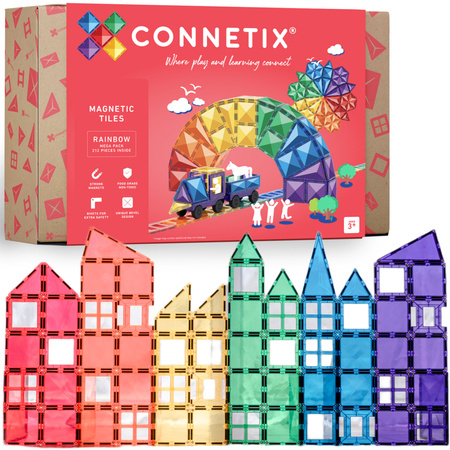 CONNETIX Rainbow Mega Pack Kreatywne klocki magnetyczne 212 elementów