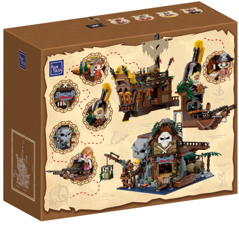 Klocki konstrukcyjne Pantasy Pirate Piracki Pub z Rumem The Pirates Pub 2814 elementów