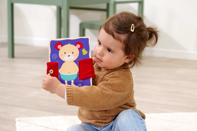 Drewniana Gra Edukacyjna Tabliczki Ubieranie Zwierząt