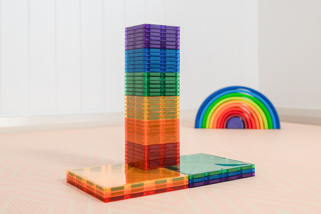 CONNETIX Rainbow Square Pack Kreatywne klocki magnetyczne 42 elementy