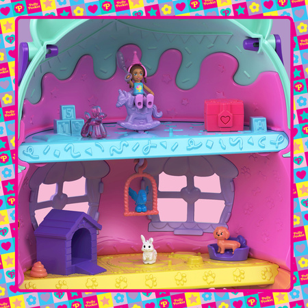 Polly Pocket Domek Lodowy Deser Gelato House zestaw z figurkami i akcesoriami 25+ elementów