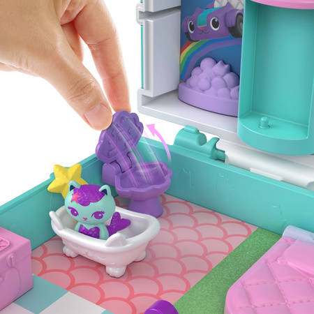 Polly Pocket Zestaw Kompaktowy z figurkami Koci Domek Gabi Gabby's Dollhouse