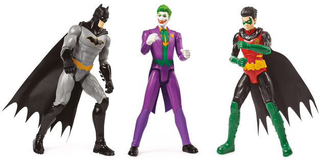 Duży Zestaw 3w1 DC Comics Duże figurki Batman, Robin, Joker 30 cm