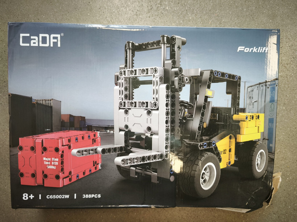 OUTLET Klocki konstrukcyjne CaDA Forklift Wózek widłowy z kontenerem 25 cm 388 elementów USZKODZONE OPAKOWANIE