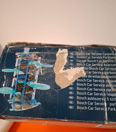 OUTLET Garaż Parking XXL Bosch Service 5-poziomowy 85 cm Klein + 2 autka USZKODZONE OPAKOWANIE