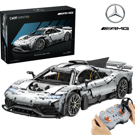 Klocki Konstrukcyjne CaDA Master Sportowe Auto Mercedes AMG One Szary Samochód Wyścigowy 3295 elementów