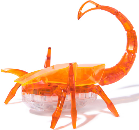 Hex Bots Ruchoma Figurka Scorpion Pomarańczowy Zabawka Sensoryczna Światło