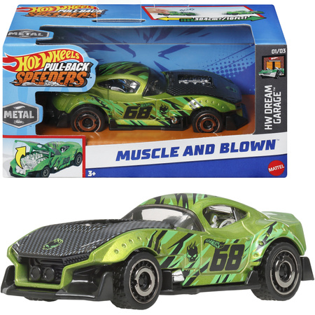 Hot Wheels Pull-Back Speeders auto Muscle& Blown