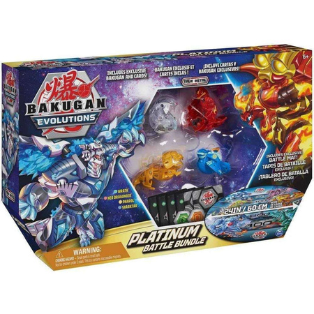 OUTLET Bakugan Evolutions Duży Zestaw Platinum Battle Bundle Figurki Karty BakuCores Mata USZKODZONE OPAKOWANIE