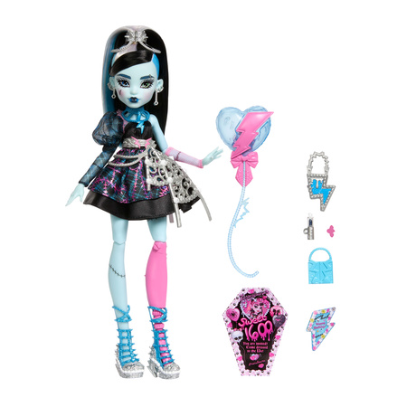 Monster High Frankie Stein Straszysłodkie Urodziny lalka 27 cm + akcesoria