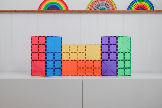 CONNETIX Rainbow Square Pack Kreatywne klocki magnetyczne 42 elementy