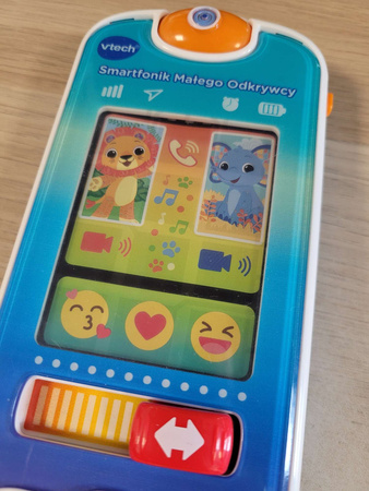 OUTLET Zabawkowy Interaktywny Smartfonik Małego Odkrywcy światło dźwięk polski Vtech PO NAPRAWIE