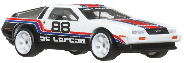 Hot Wheels Premium zestaw pojazdów Team Delorean Rally Hauler #78 DMC Delorean