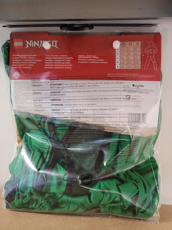 OUTLET Strój karnawałowy Lego Ninjago dla chłopca Lloyd kostium przebranie 127-136 cm (7-8 lat) PO ZWROCIE