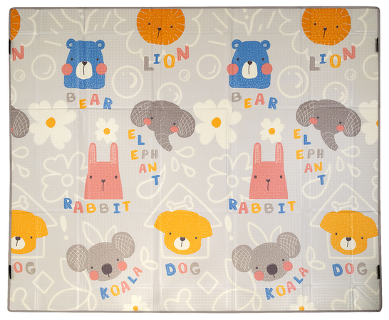 Dwustronna Składana Mata Edukacyjna 2w1 z pianki XPE Podłogowa Bezpieczna Humbi 200x180 cm z rzepami