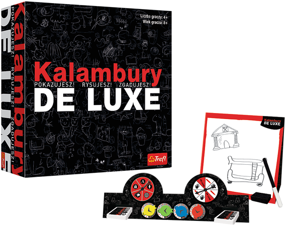 Gra Kalambury De Luxe Trefl Pokazujesz rysujesz zgadujesz Towarzyska