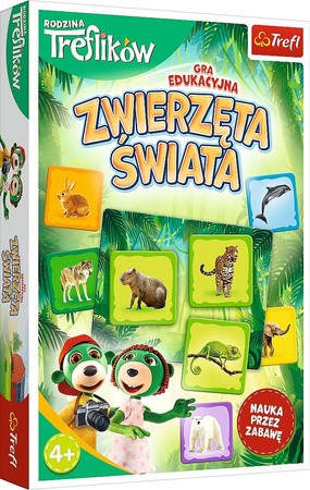Rodzina Treflików Gra edukacyjna Zwierzęta świata