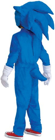 OUTLET Strój karnawałowy Sonic dla chłopca dziewczynki Jeż Kostium Przebranie 125-135 cm (7-8 lat) POWYSTAWOWY