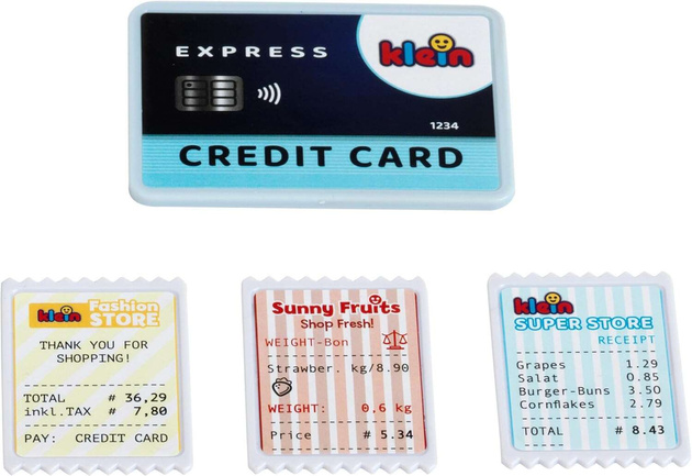 Terminal płatniczy POS z akcesoriami dla dzieci Klein