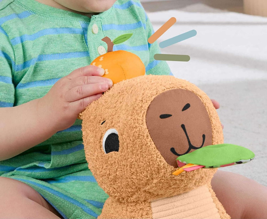 Kapibara przytulanka sensoryczna 3m+ + gryzak GRATIS