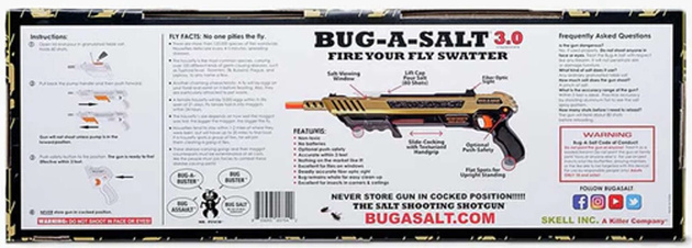 Strzelba na owady Broń na muchy komary osy karabinek ekologiczny na sól Bug-A-Salt 3.0 Gold Digger BS63-FOG-EU