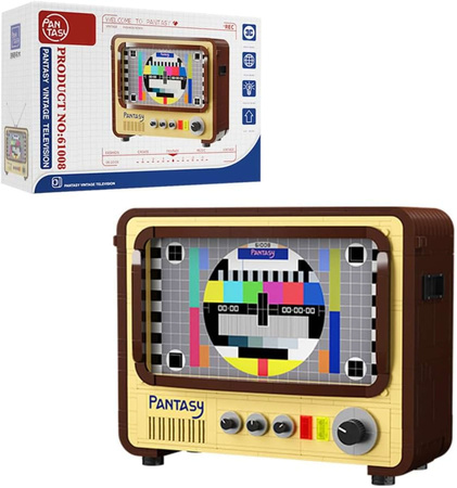 Klocki konstrukcyjne Pantasy Retro Telewizor 1960s 986 elementów