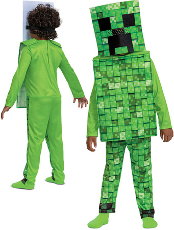 OUTLET Minecraft strój karnawałowy dla chłopca Creeper kostium przebranie 110-122 cm (4-6 lat) PO ZWROCIE