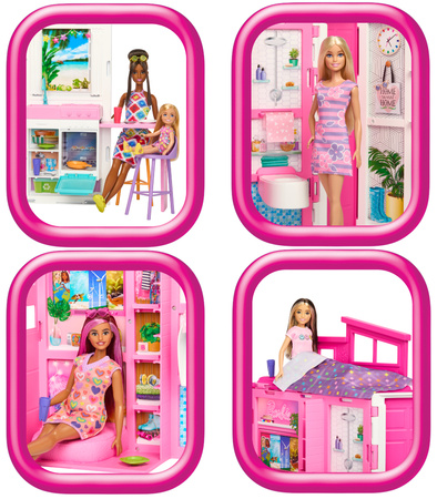 Barbie zestaw składany przenośny domek letni dla lalek Getaway + akcesoria