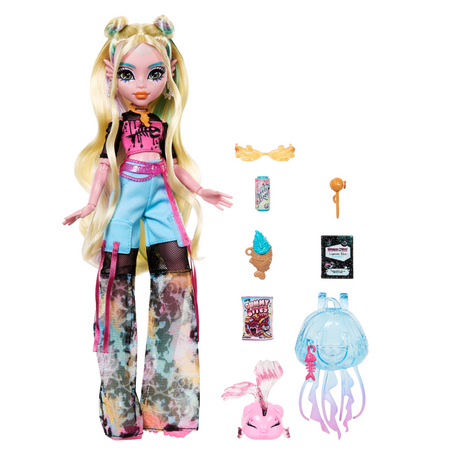 Monster High Lagoona Blue duża lalka 28 cm + akcesoria pupil Straszyceum