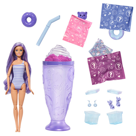 Lalka Barbie Pop Reveal zestaw z 8 niespodziankami fioletowy deser