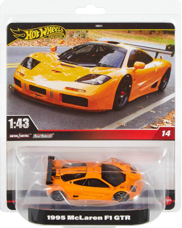 Hot Wheels Premium Auto kolekcjonerskie Real Riders 1995 Mc Laren F1 GTR 1:43
