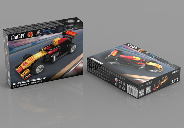 Klocki konstrukcyjne CaDA wyścigówka Samochód wyścigowy Formuła Klockon 123 elementy