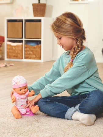 Zestaw Lalka bobas funkcyjny noworodek siusiający New Born Baby 30 cm