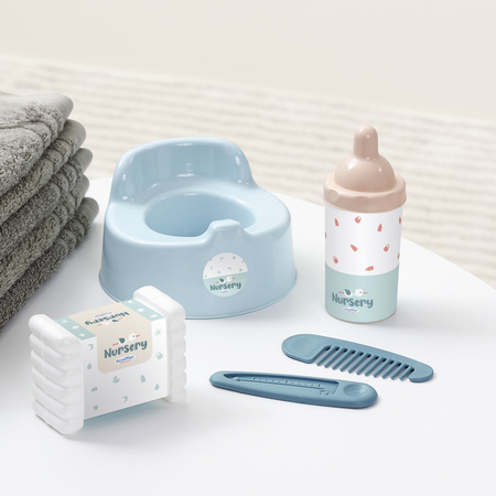 Nursery Zestaw opieki Kołyska dla lalek i akcesoria 6 elementów