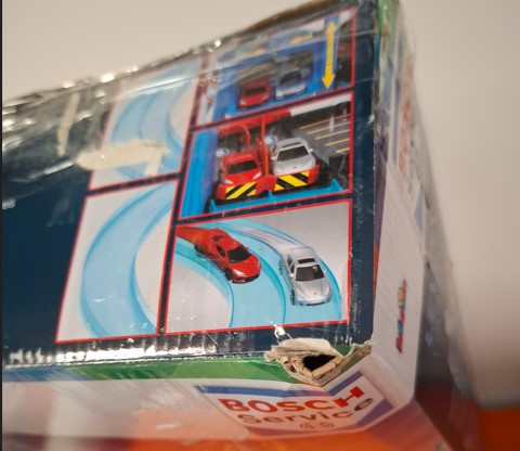 OUTLET Garaż Parking XXL Bosch Service 5-poziomowy 85 cm Klein + 2 autka USZKODZONE OPAKOWANIE