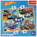 Puzzle 4w1 Pojazdy Hot Wheels Trefl 