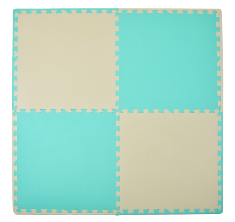 Humbi Puzzle piankowe Mata piankowa 62x62x1 cm 4 szt Kremowo - Miętowa