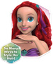 Lalka Duża Głowa do czesania i stylizacji włosów Deluxe Księżniczka Disney Ariel Arielka Mała Syrenka +akcesoria