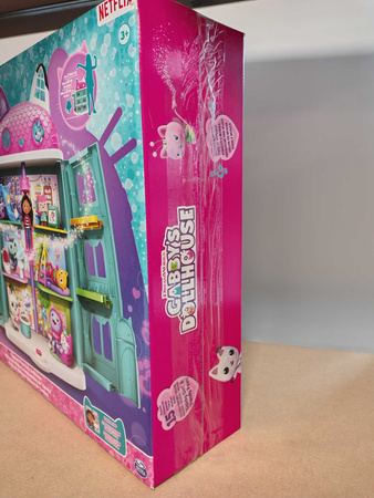 OUTLET Koci Domek Gabi Interaktywny 60 cm wielki duży dom dla lalek + figurki Kiciuś Panduś i Gabi Gabby's Purrfect Dollhouse DŹWIĘK PRODUKT WADLIWY