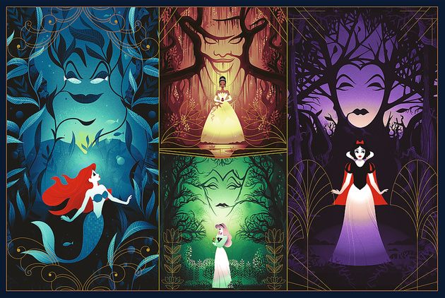 Puzzle Trefl 2 x 200 elementów Disney Czarujące Księżniczki Disney Princess