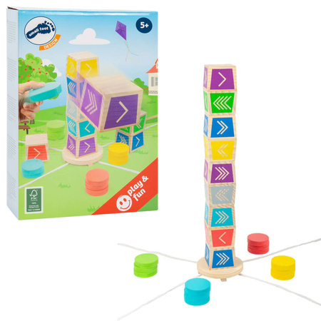 Gra zręcznościowa drewniane klocki układanie wieży Kubb Small Foot