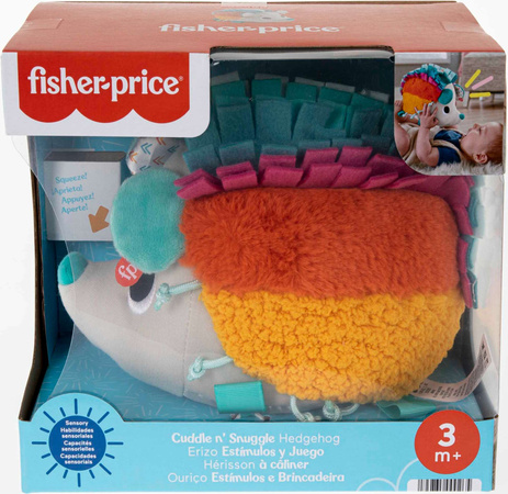 Sensoryczna maskotka przytulanka Jeż z dźwiękami + gryzak GRATIS