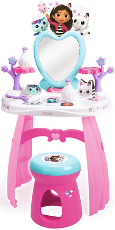 Koci Domek Gabi Duża Toaletka z lustrem i taboretem + 10 akcesoriów salon piękności