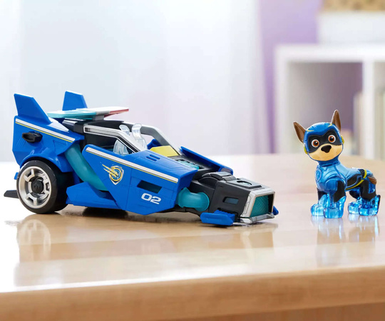 Psi Patrol Chase krążownik pojazd The Mighty Movie Wielki Film Zestaw figurka światło dźwięk