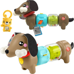 Piesek Sensoryczny Aktywizujący Jamnik zabawka dla maluchów + gryzak GRATIS