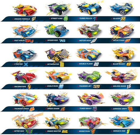 Zestaw 5 sztuk T-Racers Mix'N Race Samochodziki Wyścigowe autko mix