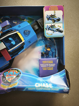 OUTLET Psi Patrol Pojazd Radiowóz Transformujący Kosmiczny Figurka Chase Deluxe 2w1 Wielki Film USZKODZONE OPAKOWANIE