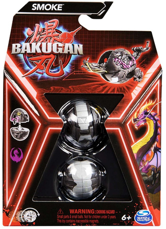 Bakugan Smoke Czarna figurka bitewna transformująca + karty