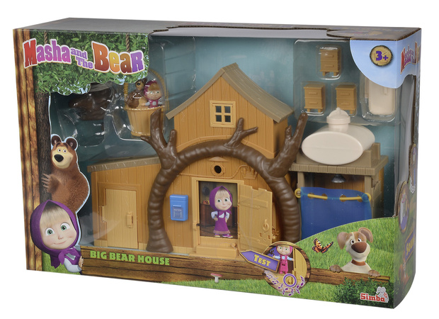 Masza i Niedźwiedź Duży dwupoziomowy dom domek Niedźwiedzia Maszy z dźwiękiem